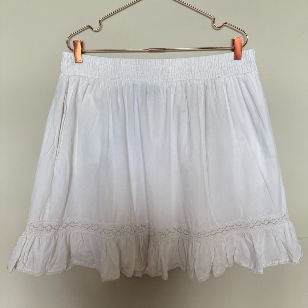 Torrid Womens Cottage Coquette Mini Skirt Size 1 Plus Mini Milkmade Romantic - Picture 2 of 7
